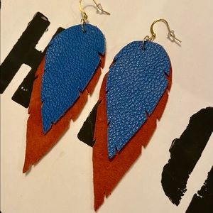 Leather earrings